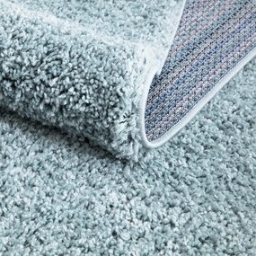 Dekorstudio Shaggy okrúhly koberec CITY 500 tyrkysový Priemer koberca: 80cm