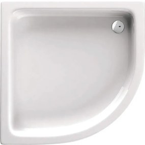 Deante Plus II, štvrťkruhová akrylátová sprchová vanička s nožičkami 90x90x26 cm, hĺbka 12cm, biela, KTU_031B