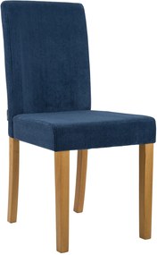 Sada 2 ks jedálenských stoličiek Ina látka cord, antik svetlá - modrá