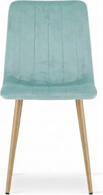 AKCIA Mentolová zamatová stolička LAVA AQUA MINT II. akosť