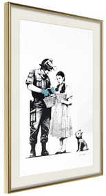 Artgeist Plagát - Dorothy and Policeman [Poster] Veľkosť: 20x30, Verzia: Zlatý rám s passe-partout