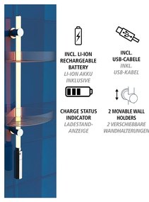 Priehľadná samodržiaca kúpeľňová polička - Wenko