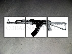 Ručne maľovaný POP Art obraz Kalashnikov