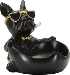 Dekoratívna soška Dog Ball čierna