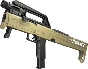 LEAN Toys FMG9 Skladacia puška Šípy Penové náboje Baterka Zbraň