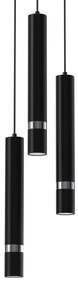 Luster na lanku JOKER 3xGU10/8W/230V čierna/lesklý chróm