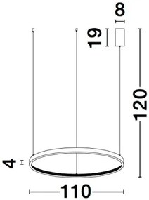 LED luster Preston 110 čierne