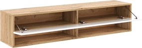 Závěsný TV stolek Derby 140 cm dub Wotan/bílý