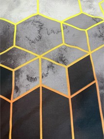Obliečky Honey 140x200 / 70x90 – moderný geometrický vzor, 100 % bavlna deluxe