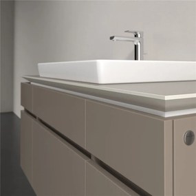 VILLEROY &amp; BOCH Legato závesná skrinka pod umývadlo (umývadlo v strede), 5 zásuviek, 1200 x 500 x 550 mm, Truffle Grey, B68300VG