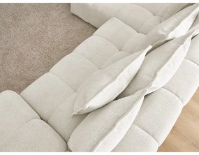 Biela ženilková rozkladacia/s úložným priestorom rohová pohovka (ľavý roh/s leňoškou) Everest – Bobochic Paris