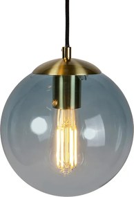 Inteligentné závesné svietidlo mosadzné vrátane 3 WiFi ST64 s modrým sklom - Pallon