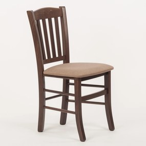 Stima Stolička VENETA s čalúneným sedákom Vyberte odtieň ->: Tmavo hnedá, Vyberte látku ->: LUX Camel 2