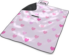 Sablio Plážová deka Ružové srdce: 200x140 cm