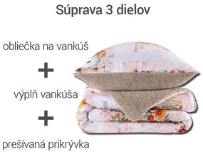 Prešívaná baránková súprava Dual Feel NICOLETA 3 ks