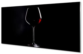 Obraz plexi Čierne pozadie s pohárom vína 140x70 cm