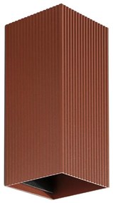 FARO 40568 - Nástenné svietidlo SOLE 2xGU10/8W/230V tehlová vrúbkovaná hranatý