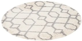 Koberec BOHO L224D béžový / tmavosivý kruh