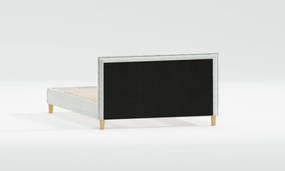 Béžová čalúnená dvojlôžková posteľ s roštom 140x200 cm Tina – Ropez