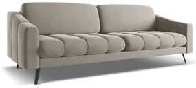 Béžová zamatová pohovka 238 cm Nalu – Makamii