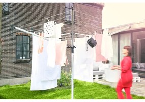 Vonkajší sušiak na bielizeň v striebornej farbe 60 m Lift-o-Matic Advance – Brabantia