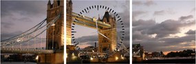 Obrázok - Tower Bridge v noci (s hodinami) (90x30 cm)