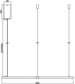 Ondaluce - LED stmievateľný luster na lane SOEL LED/38W/230V pr. 80 cm zlatý