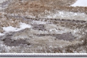 Hanse Home, Kusový koberec Shine 105922 Floral White Grey Brown, 57x90, hnedá, obývacia izba