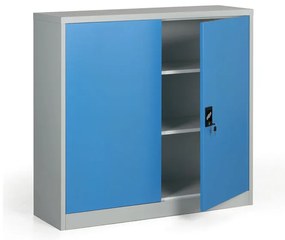 Kovová spisová skriňa, demontovaná, 2 police, 1200 x 1150 x 400 mm, modrá