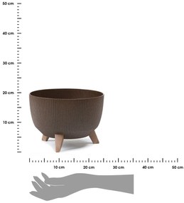 Kvetináč Rosa Linea 24x15 cm kávový espresso