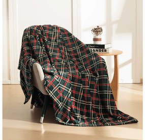 Mikroplyšová deka GLENMOORE, zelená Rozmer: 160 x 200 cm