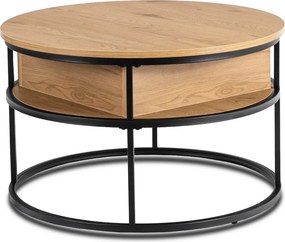 ASTUR konferenčný stolík 80 cm – dub zlatý/čierny