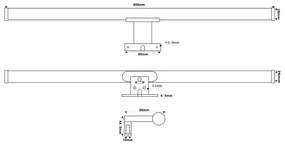 Top Light - LED Kúpeľňové osvetlenie zrkadla OREGON LED/9W/230V 60 cm IP44