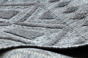 Koberec SOLE D3852 Boho, romby - ploské tkanie sivý