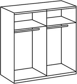 Šatník s posuvnými dverami Liverpool, 180 cm, dub