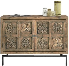 Sconto Komoda CARVING agát/sivá