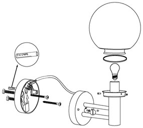 Eglo 30205 - Vonkajšia lampa NISIA E27/60W/230V