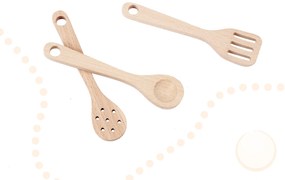 KIK Detská drevená retro kuchynka z MDF s doplnkami BOHO