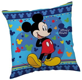 Fleecový detský vankúšik 40x40 cm Mickey "Blue" – Jerry Fabrics
