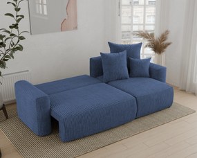 Rohová sedačka Denia (P) (tmavomodrá). Akcia -20%. Vlastná spoľahlivá doprava až k Vám domov. 1133114