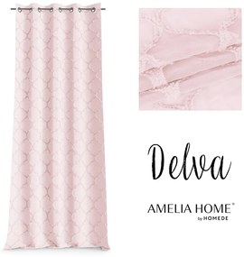 Záclona AmeliaHome Delva I ružová