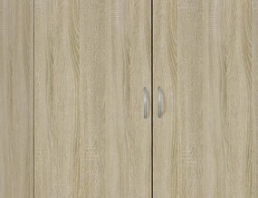 Rohová šatníková skriňa Case, dub sonoma