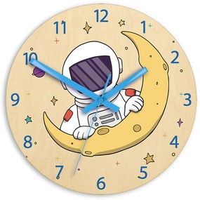 Detské nástenné hodiny Ami Astronaut 30 cm viacfarebné