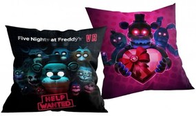 Obojstranný vankúš Päť nocí u Freddyho - Five Nights at Freddy's: VR Help Wanted - 40 x 40 cm