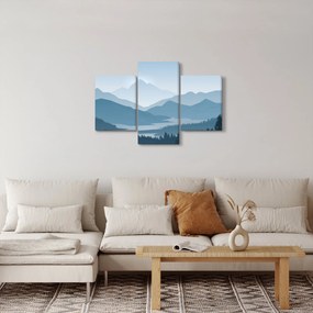 Obraz - Hory pohľadom grafika (90x60 cm)