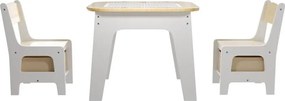 Detský stôl a stoličky s úložným priestorom a doskou