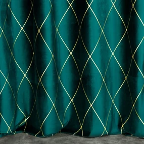 ZATEMŇOVACÍ ZÁVES NA KRÚŽKOCH PIERRE CARDIN MARGO 140X250 CM TYRKYSOVÁ