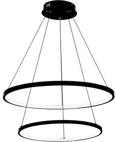 LED Luster na lanku LED/37W/230V 3000K čierna