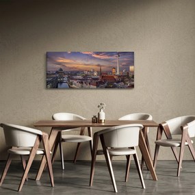 Obraz - Západ slnka nad Berlínom (120x50 cm)