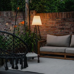 Moderná vonkajšia stojaca lampa čierna IP44 vrátane LED na solárny pohon - Virginia